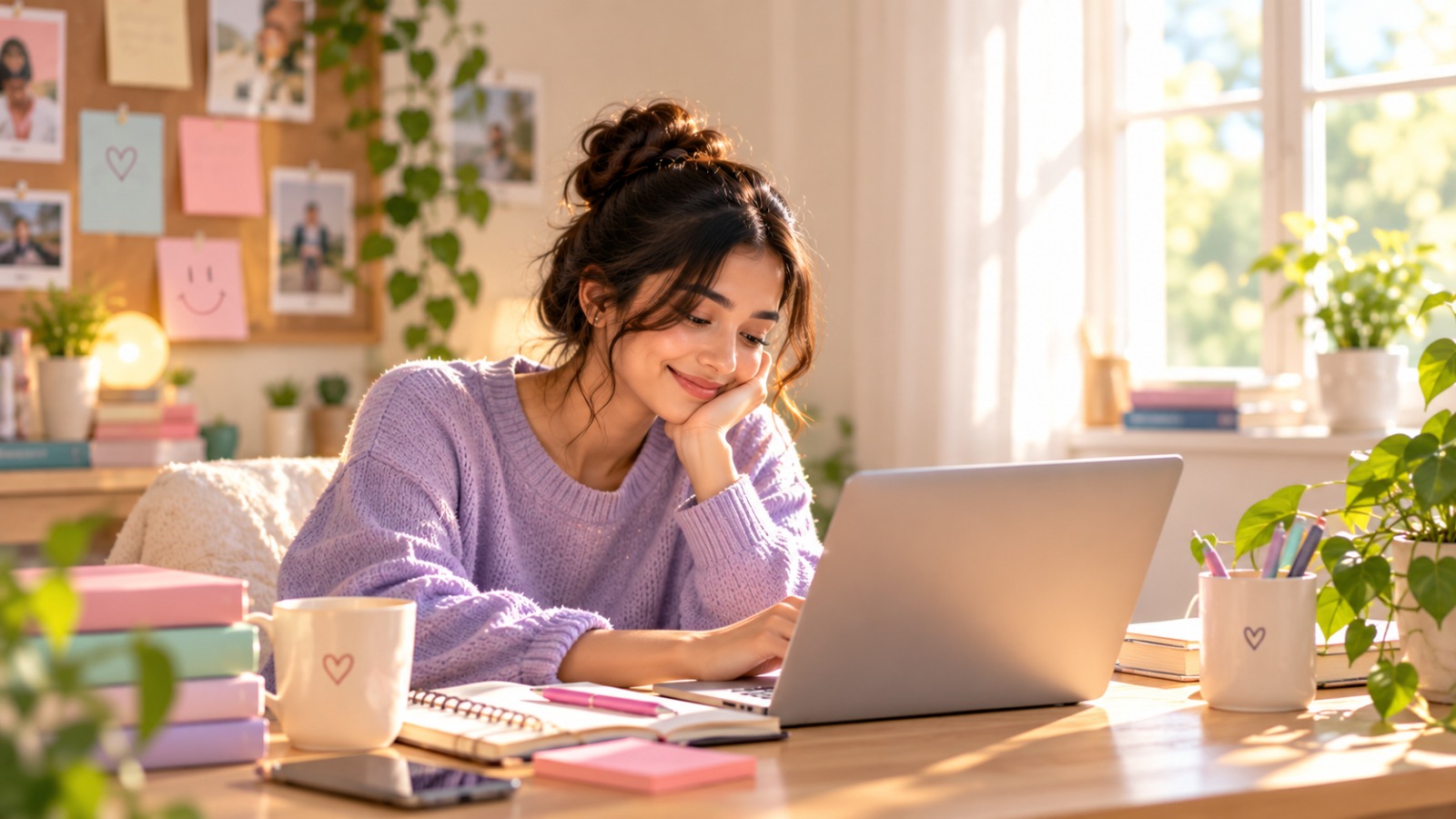 Woman using KYS feedback