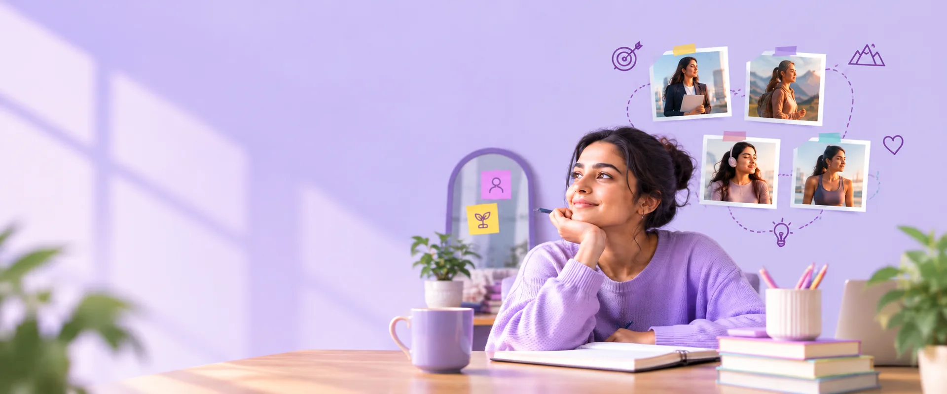 Illustration representing daily growth and self-improvement